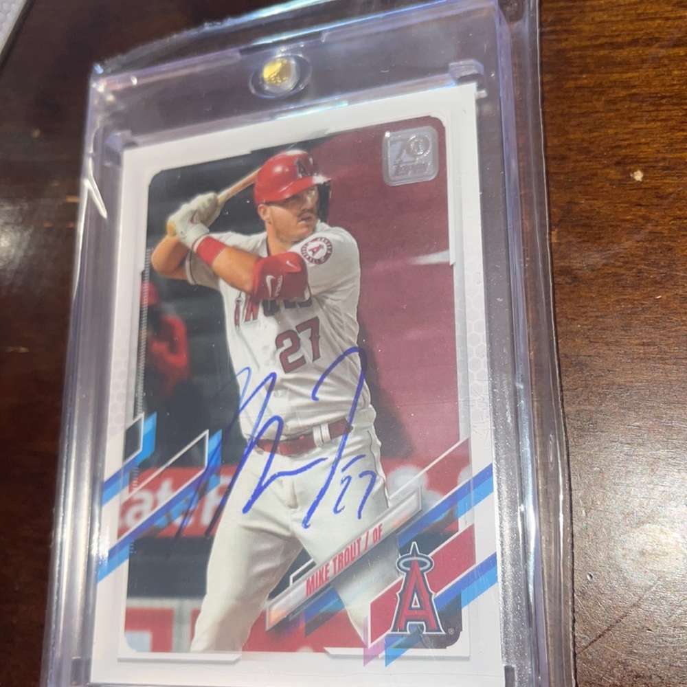 Mike trout autograph auto topps refractor signed NIKE sample shoe rook…